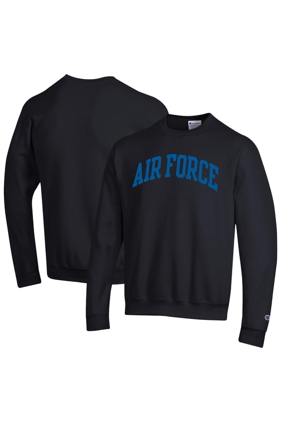 Men's Champion  Black Air Force Falcons Basic Arch Fleece Pullover Sweatshirt