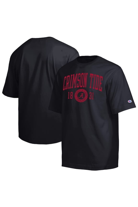 Men's Champion  Black Alabama Crimson Tide Established Tradition Heavyweight T-Shirt
