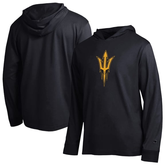 Men's Champion Black Arizona State Sun Devils Tonal All-Star Long Sleeve Hooded T-Shirt