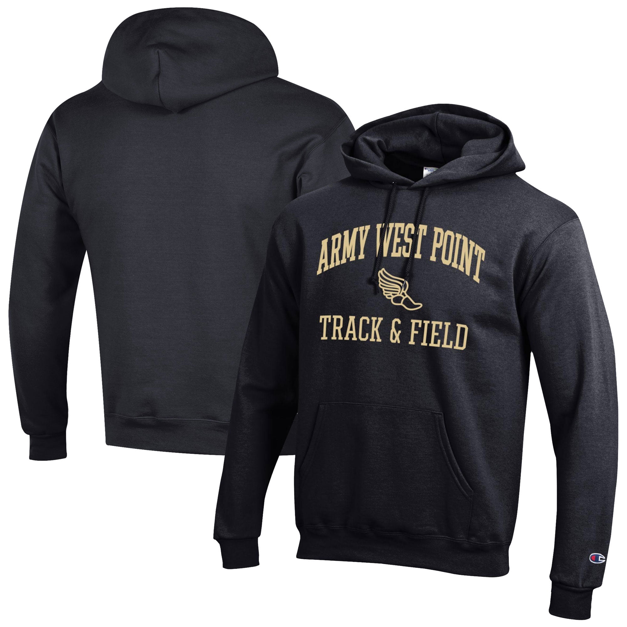 Men's Champion  Black Army Black Knights Track & Field Icon Powerblend Pullover Hoodie