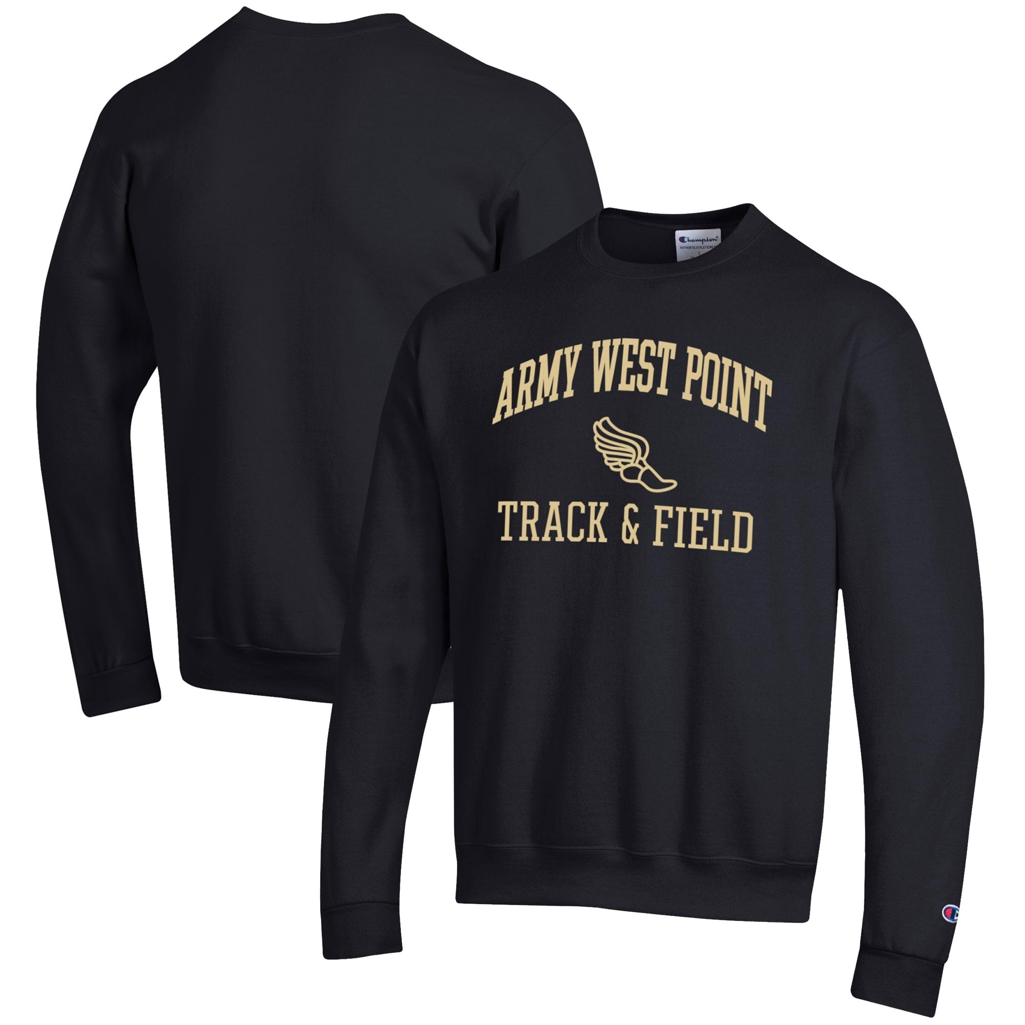 Men's Champion  Black Army Black Knights Track & Field Icon Powerblend Pullover Sweatshirt