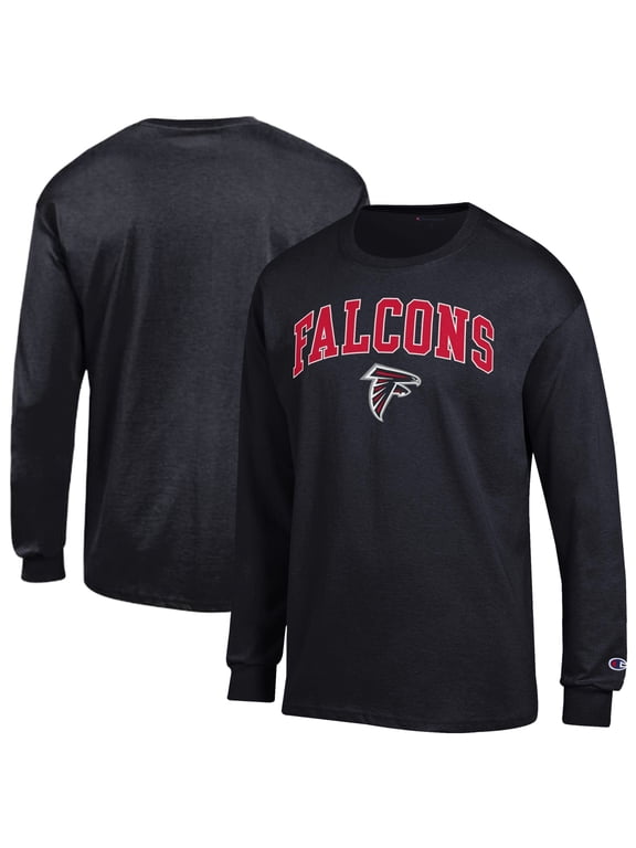 Men's Champion Black Atlanta Falcons Arch Over Logo Long Sleeve T-Shirt