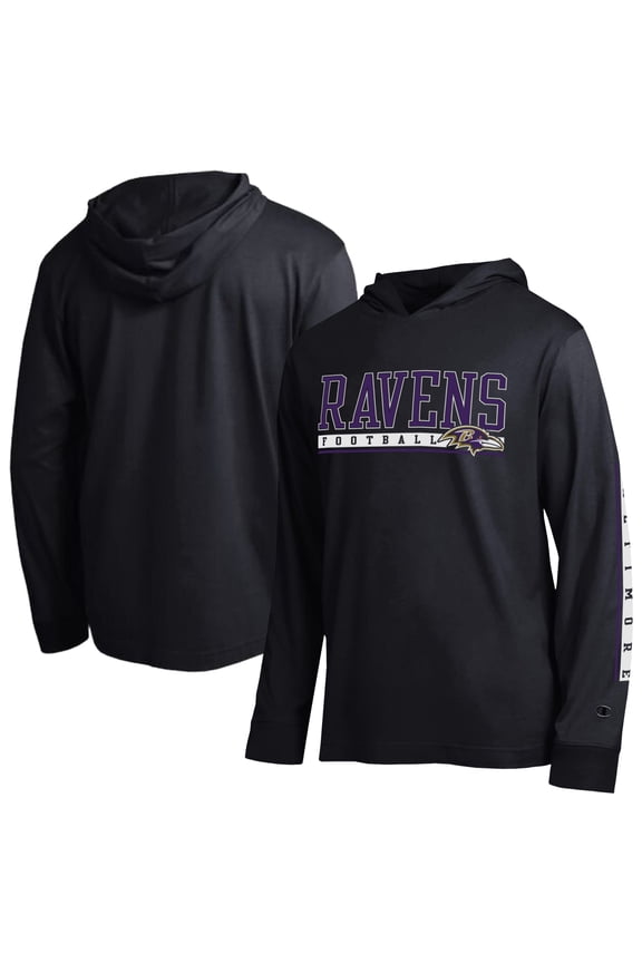 Men's Champion Black Baltimore Ravens All Star Hooded T-Shirt