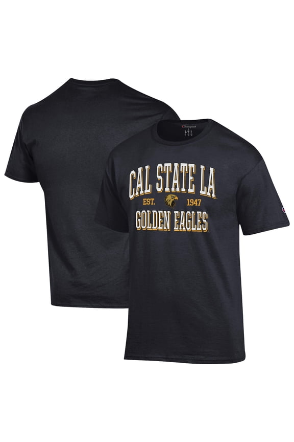 Men's Champion Black Cal State L.A. Golden Eagles Jersey T-Shirt