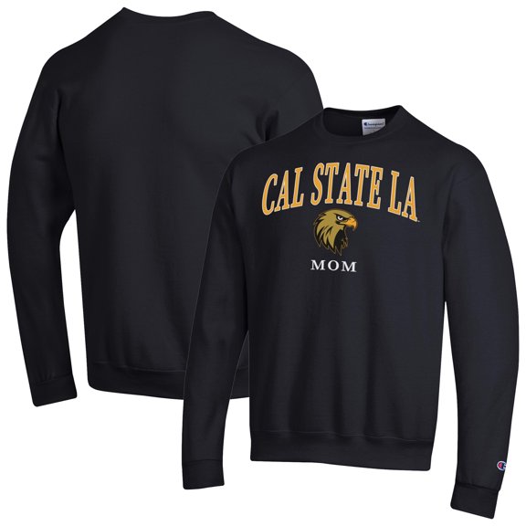 Unisex Champion Black Cal State L.A. Golden Eagles Mom Logo Eco Powerblend Sweatshirt