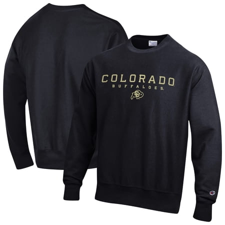 Men's Champion Black Colorado Buffaloes Relentless Reverse Weave Sweatshirt