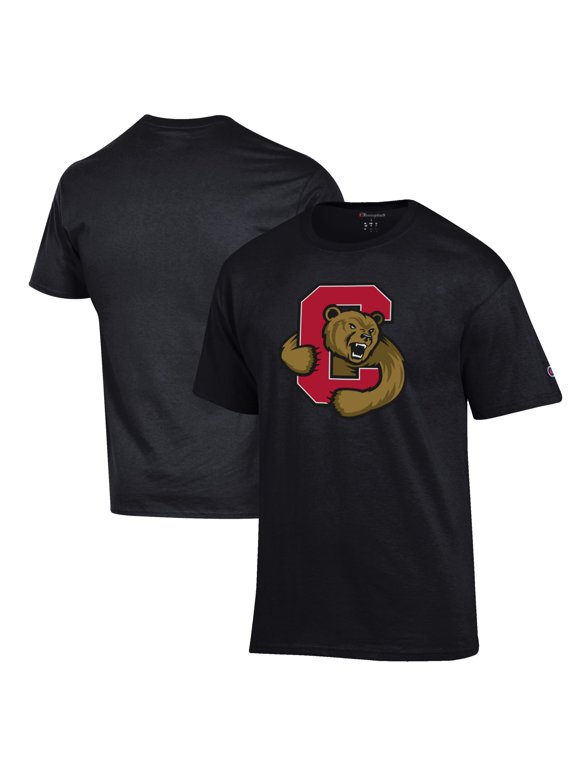 Men's Champion Black Cornell Big Red Primary Jersey T-Shirt