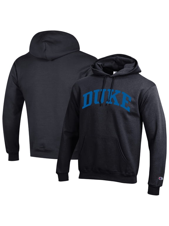 Men's Champion Black Duke Blue Devils Basic Arch Fleece Pullover Hoodie