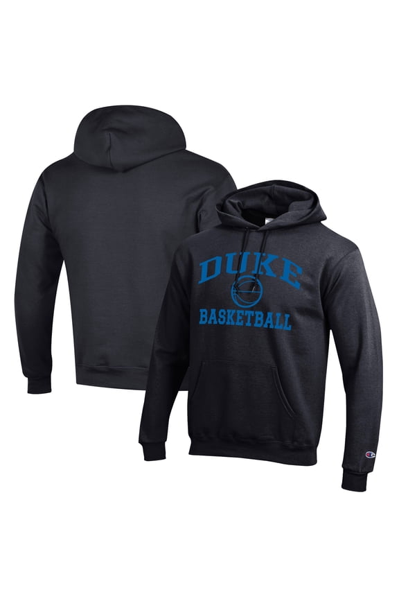 Men's Champion Black Duke Blue Devils Basketball Icon Pullover Hoodie