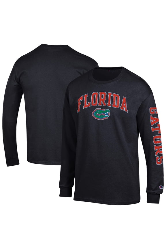 Men's Champion Black Florida Gators Arch Over Logo Long Sleeve T-Shirt