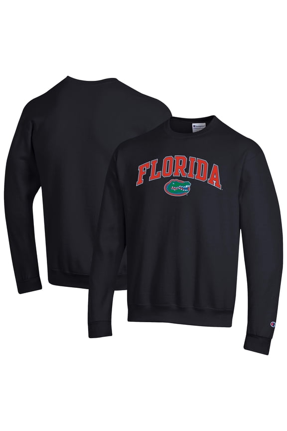 Men's-Champion  Black Florida Gators Arch Over Logo Pullover Sweatshirt