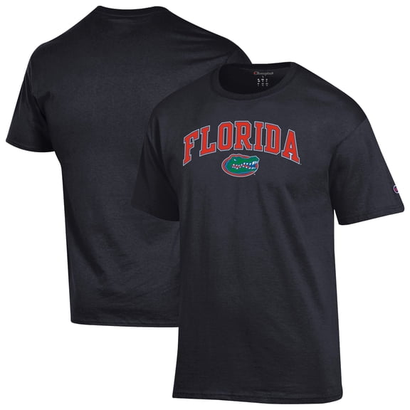 Men's-Champion Black Florida Gators Arched Logo T-Shirt