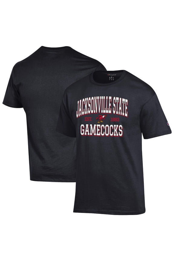 Men's Champion Black Jacksonville State Gamecocks Jersey T-Shirt