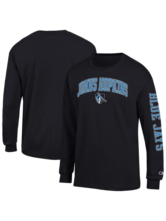 Men's Champion Black Johns Hopkins Blue Jays Arch Logo Long Sleeve T-Shirt