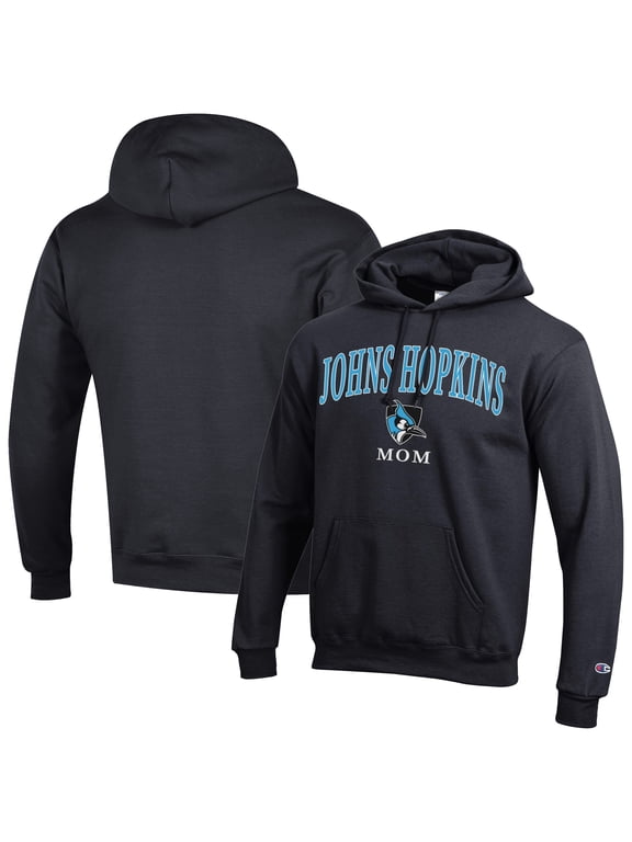 Unisex Champion Black Johns Hopkins Blue Jays Mom Logo Eco Powerblend Hoodie