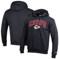 thumbnail image 1 of Men's Champion Black Kansas City Chiefs Powerblend Arch over Logo Hoodie, 1 of 3