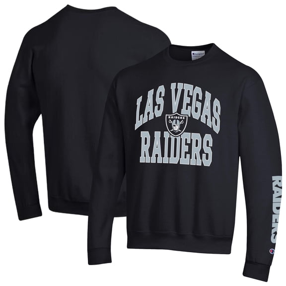 Men's Champion Black Las Vegas Raiders Powerblend Fleece Sweatshirt