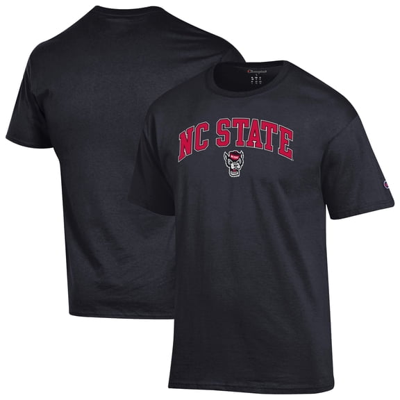 Men's-Champion  Black NC State Wolfpack Arched Logo T-Shirt