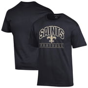 Mens Champion Black New Orleans Saints Football T-Shirt