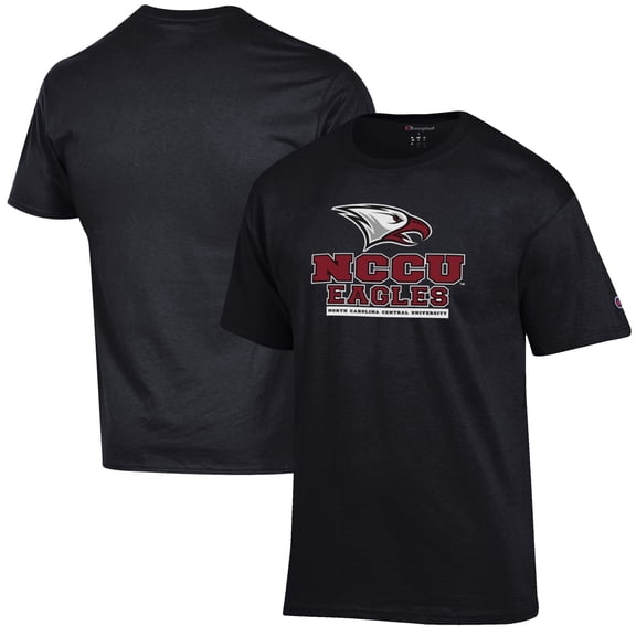 Men's Champion Black North Carolina Central Eagles Primary Jersey T-Shirt