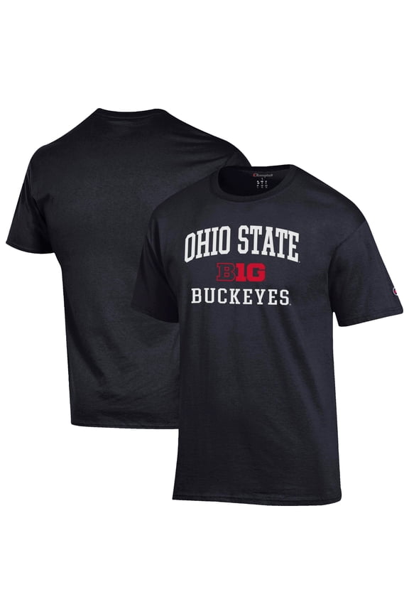 Men's Champion Black Ohio State Buckeyes Big Ten T-Shirt