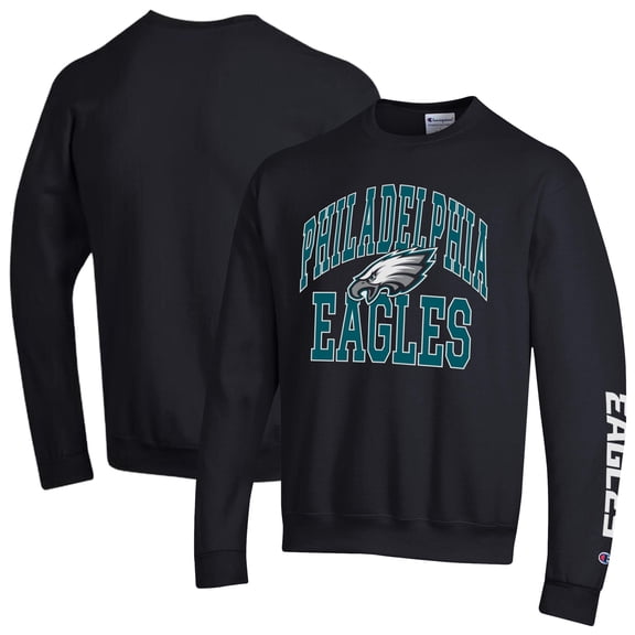 Men's Champion Black Philadelphia Eagles Powerblend Fleece Sweatshirt