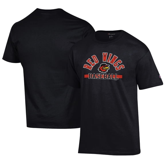 Men's Champion Black Rochester Red Wings Jersey T-Shirt