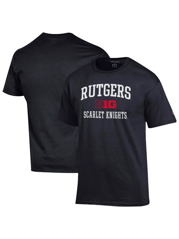 Men's Champion Black Rutgers Scarlet Knights Big Ten T-Shirt