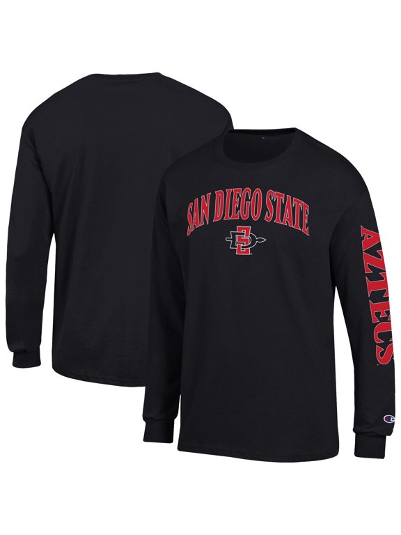 Men's Champion Black San Diego State Aztecs Arch Logo Long Sleeve T-Shirt