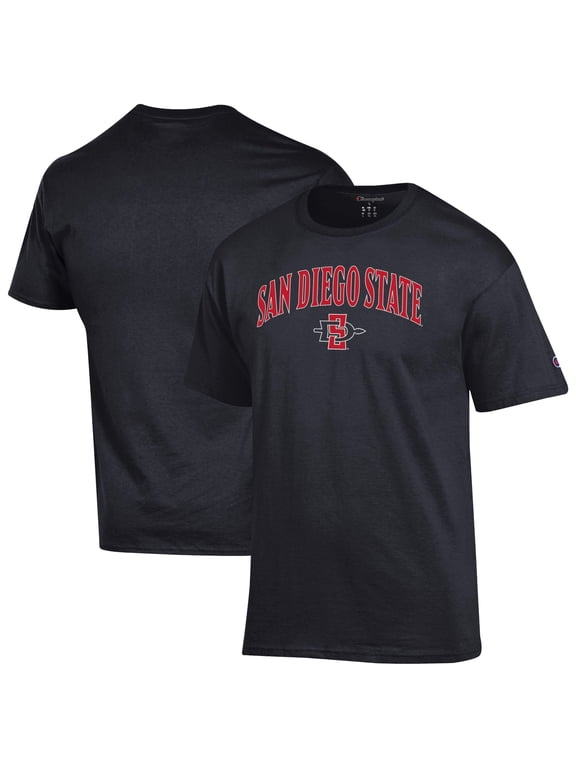 Men's-Champion Black San Diego State Aztecs Arched Logo T-Shirt