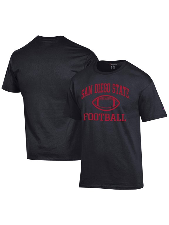 Men's Champion Black San Diego State Aztecs Football Jersey T-Shirt