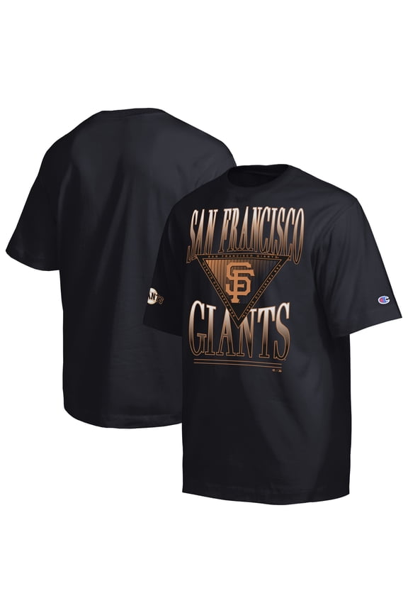 Men's Champion Black San Francisco Giants Traditions Two Locations T-Shirt