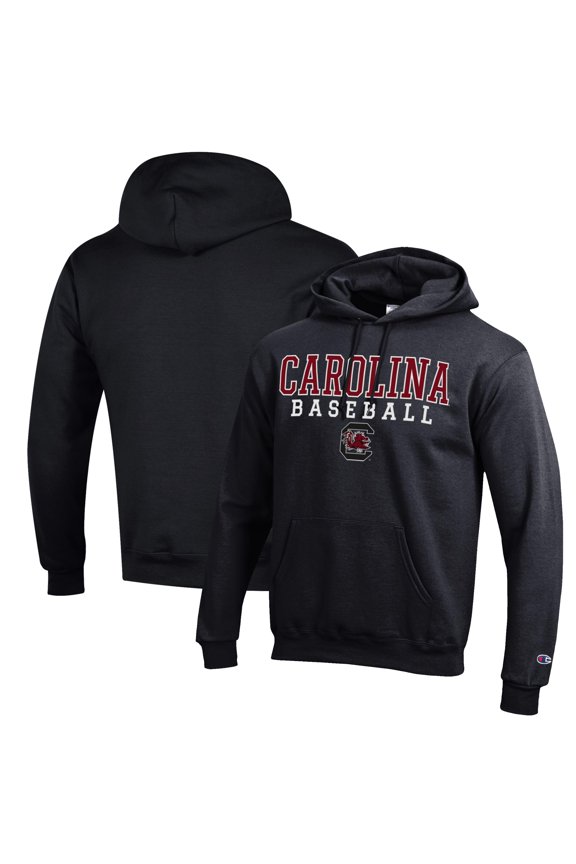 Men's Champion Black South Carolina Gamecocks Baseball Stack Pullover Hoodie