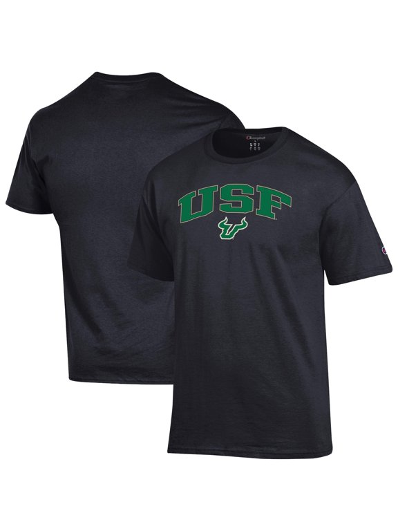 Men's Champion Black South Florida Bulls Arch Logo T-Shirt