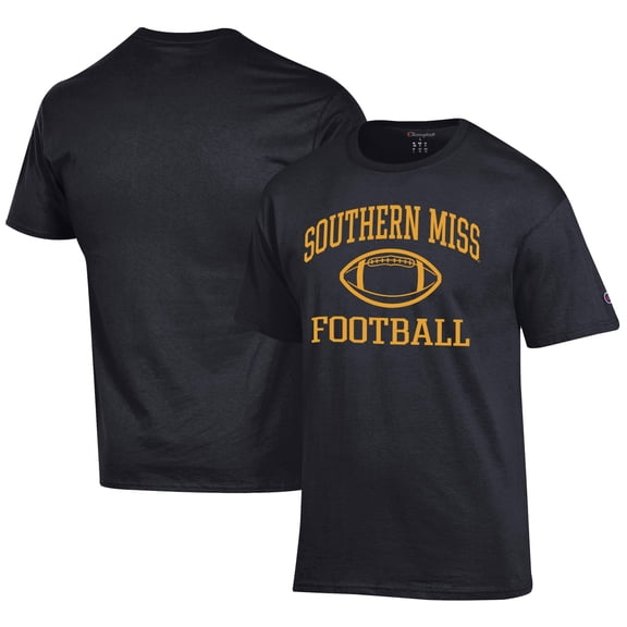 Men's Champion Black Southern Miss Golden Eagles Football Jersey T-Shirt