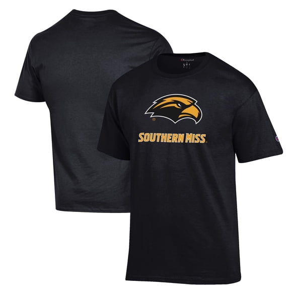 Men's Champion Black Southern Miss Golden Eagles Primary Jersey T-Shirt