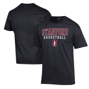 Mens Champion Black Stanford Cardinal Basketball Stack T-Shirt