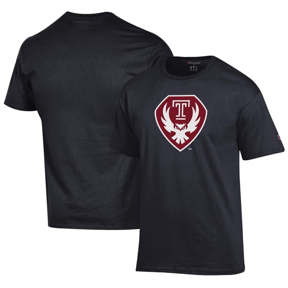 Men's Champion  Black Temple Owls Jersey T-Shirt