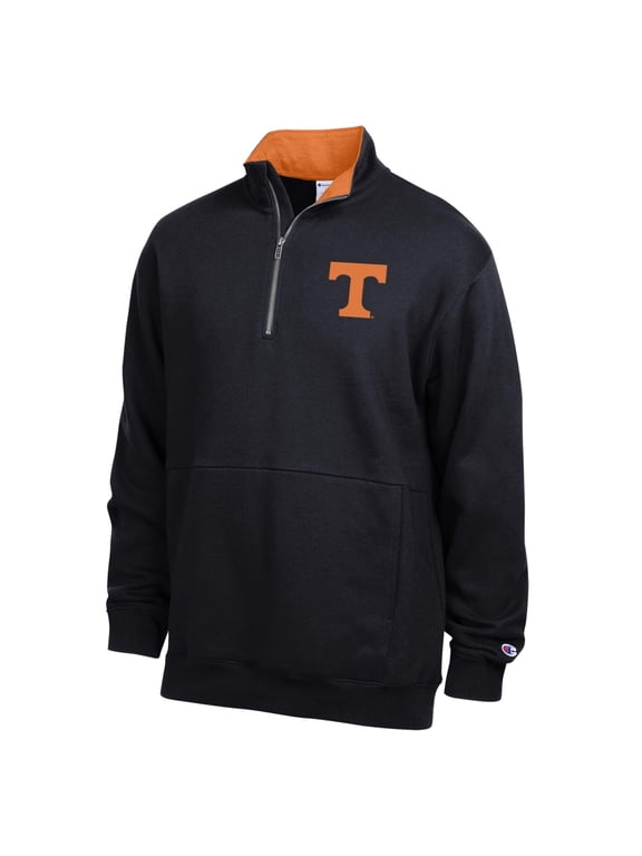 Men's Champion Black Tennessee Volunteers Fleece Quarter-Zip Pullover