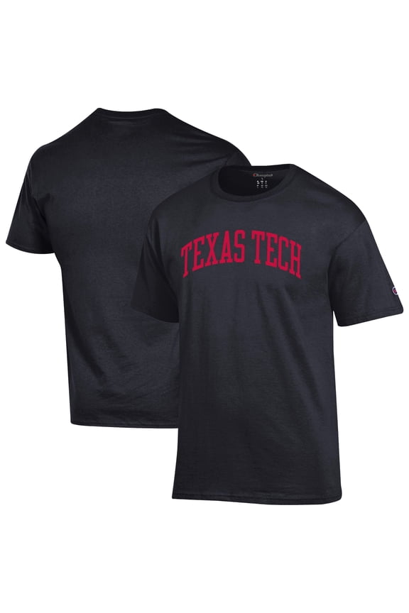 Men's Champion  Black Texas Tech Red Raiders Basic Arch T-Shirt