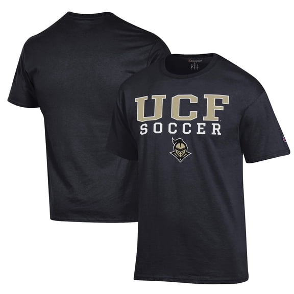 Men's Champion Black UCF Knights Soccer Stack Logo Powerblend T-Shirt