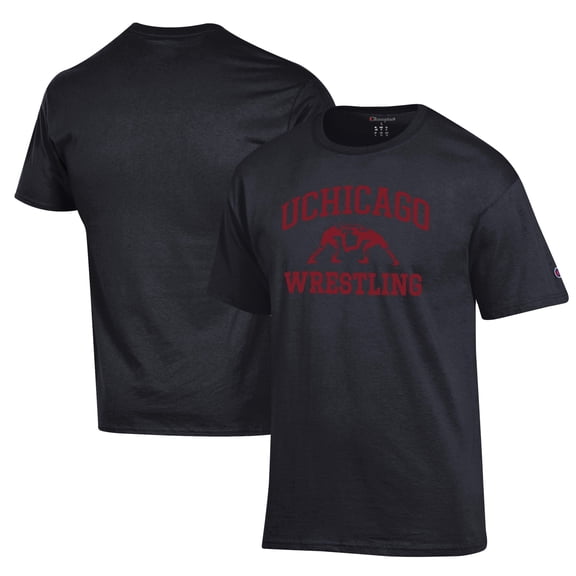 Men's Champion Black UChicago Maroons Wrestling Icon T-Shirt
