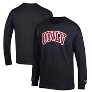 Mens Champion Black UNLV Rebels Jersey Long Sleeve T-Shirt