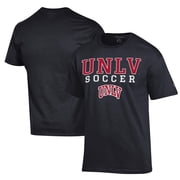 Mens Champion Black UNLV Rebels Soccer Stack Logo Powerblend T-Shirt