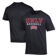 Mens Champion Black UNLV Rebels Stack Baseball T-Shirt
