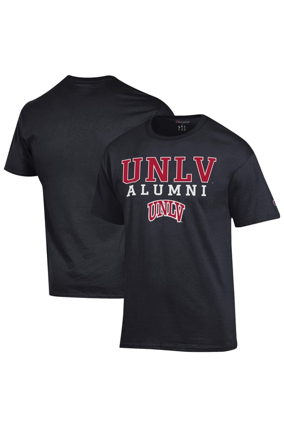 Men's Champion  Black UNLV Rebels Stacked Alumni T-Shirt