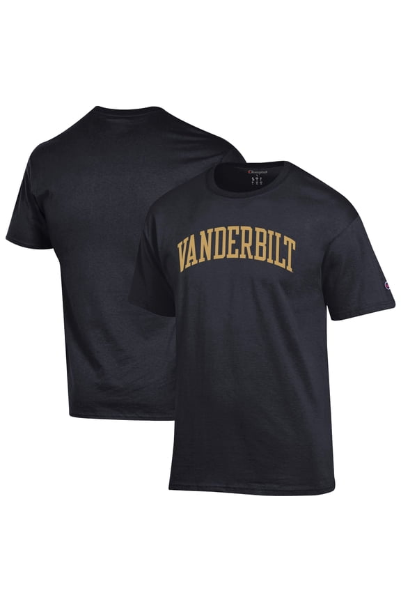 Men's Champion Black Vanderbilt Commodores Basic Arch T-Shirt