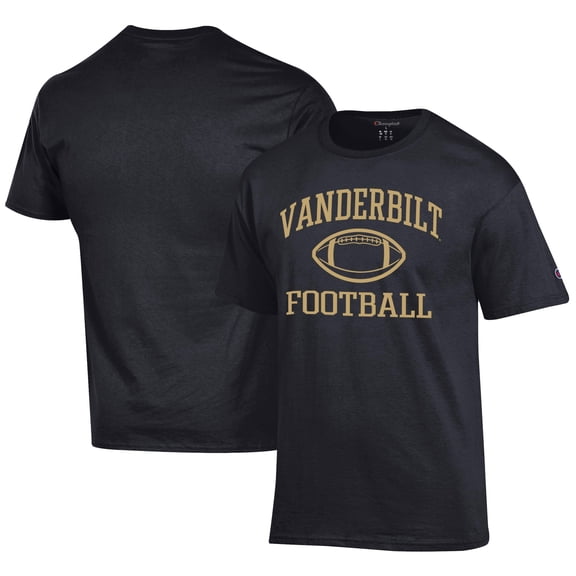 Men's Champion Black Vanderbilt Commodores Football Jersey T-Shirt