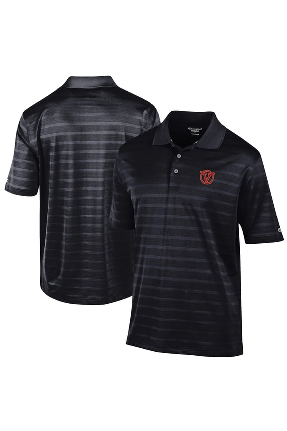 Men's Champion Black Visalia Rawhide Textured Solid Polo
