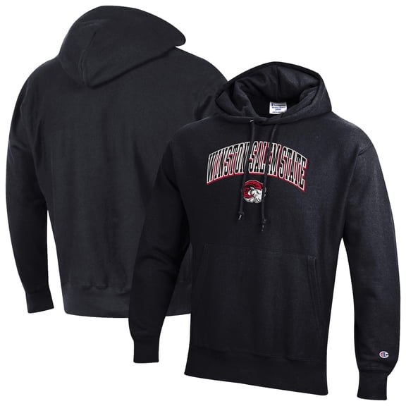 Men's Champion Black Winston-Salem State Rams Reverse Weave Hoodie